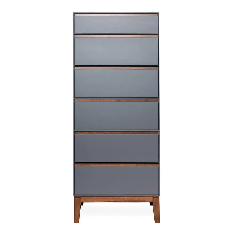 Heal's Lars Tallboy Dresser Grey/Walnut 2