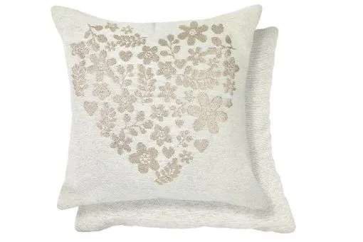New Edge Blinds Love Heart Cushion Cover in Natural