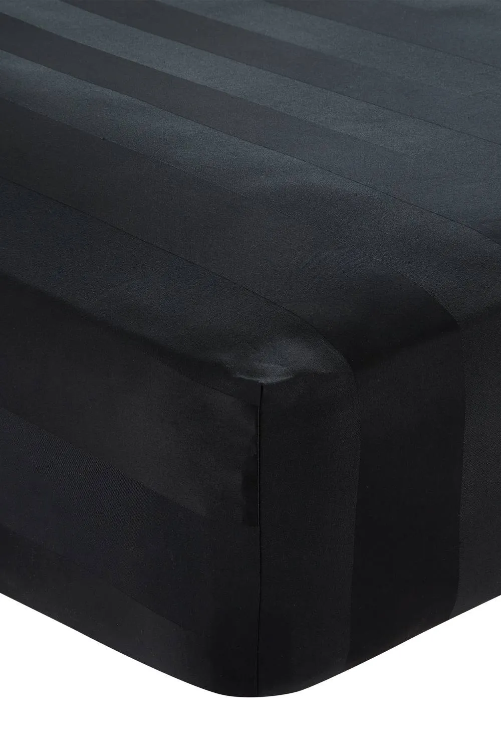 Catherine Lansfield 'So Soft Satin Stripe' Fitted Sheet in Black 3