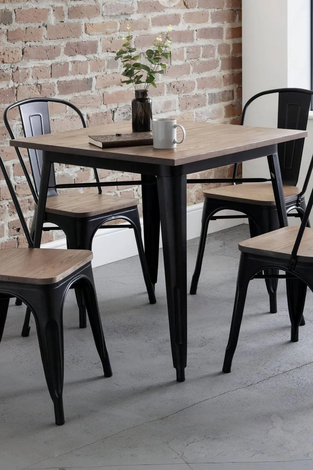 Julian Bowen Grafton Square 4 Seater Dining Table in Brown