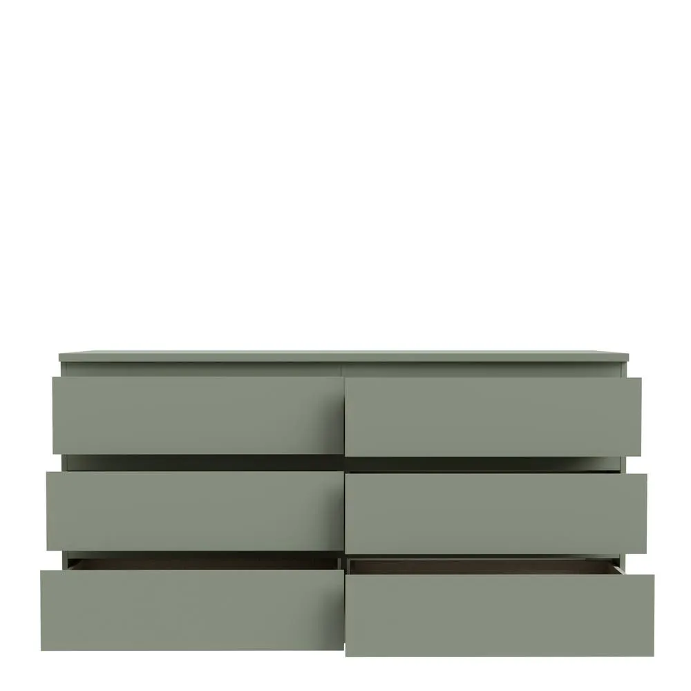 Furniture To Go Edmore 6 Drawer Wide Chest in Green 6