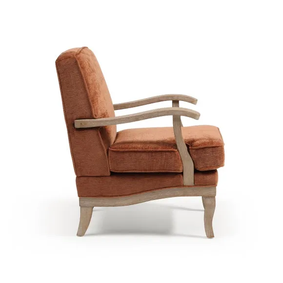 Esme Distressed Chenille Occasional Chair 6