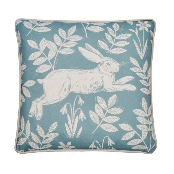 Spring Rabbit Outdoor Cotton Square Filled Cushion 3