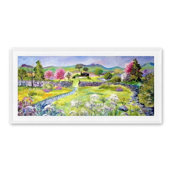 Springtime In The Hills In Blossom by Julia Rigby Framed Print 2