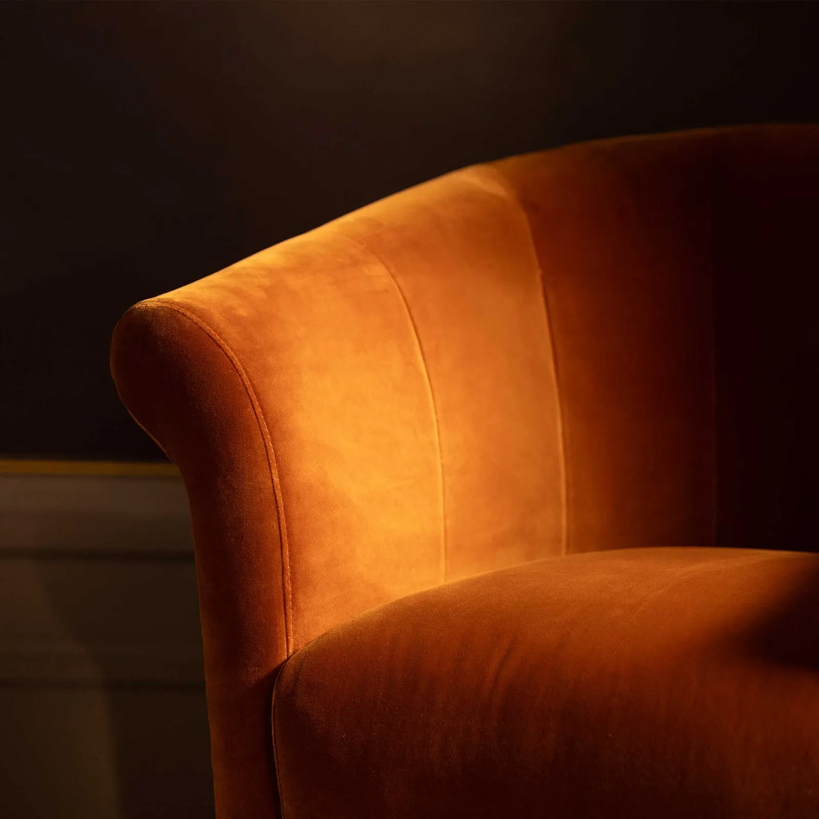 Lilou Trumpet Armchair With Fringe, Red Velvet | Barker & Stonehouse 4