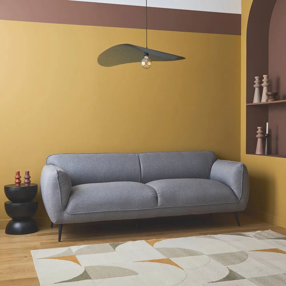 sweeek 3-seater Sofa With Metal Legs in Light Grey 3