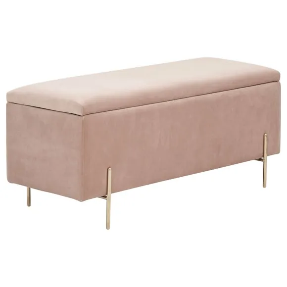 Mystica Velour Ottoman Storage Bench 4