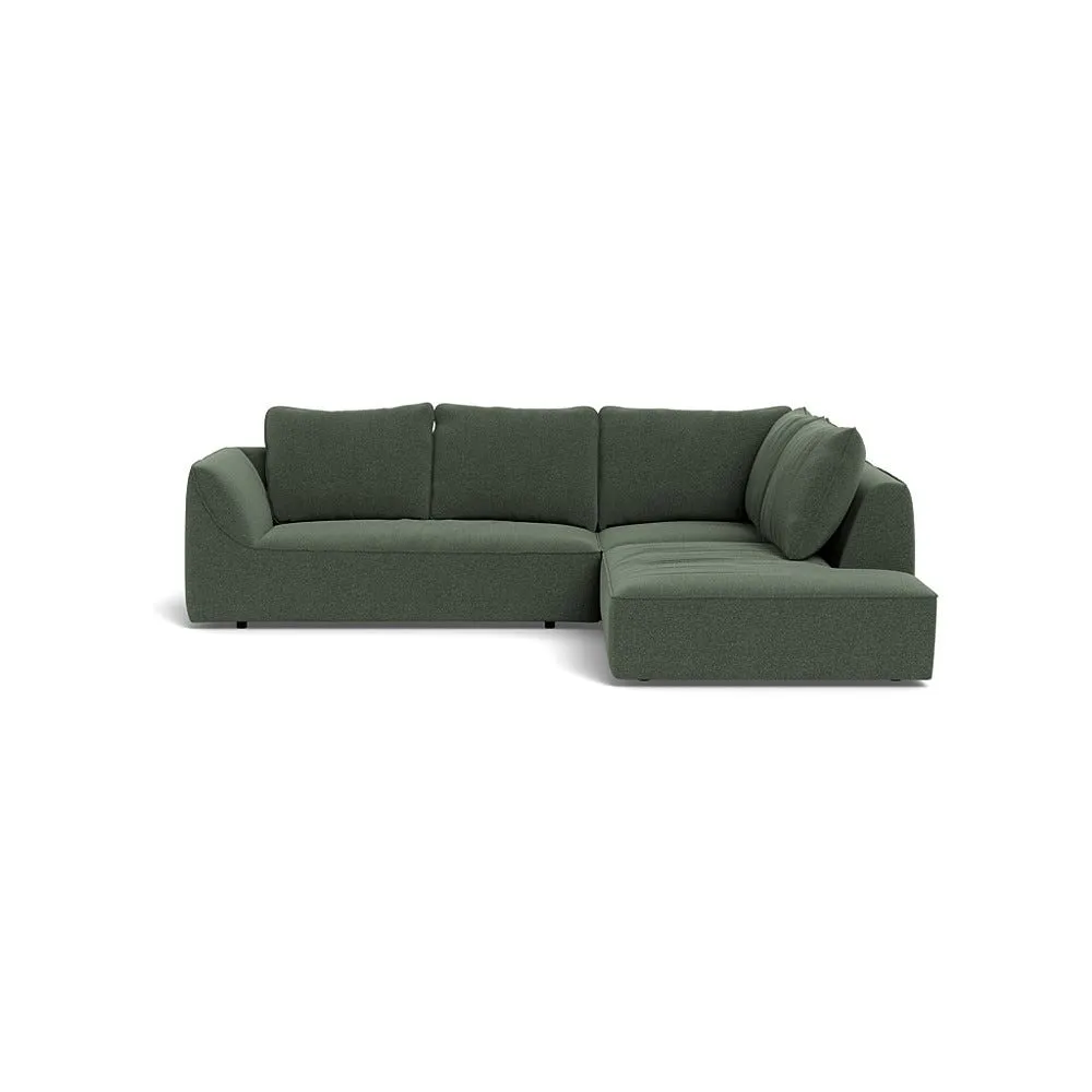 Heal's Morven Right Hand Facing Large Corner Sofa Boucle Fern 1