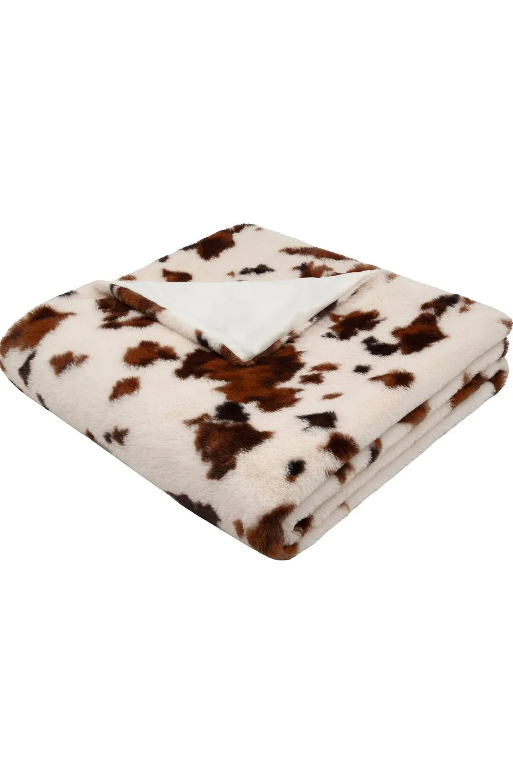 Fusion 'Cow Print' Faux Fur Bedspread in Natural 3