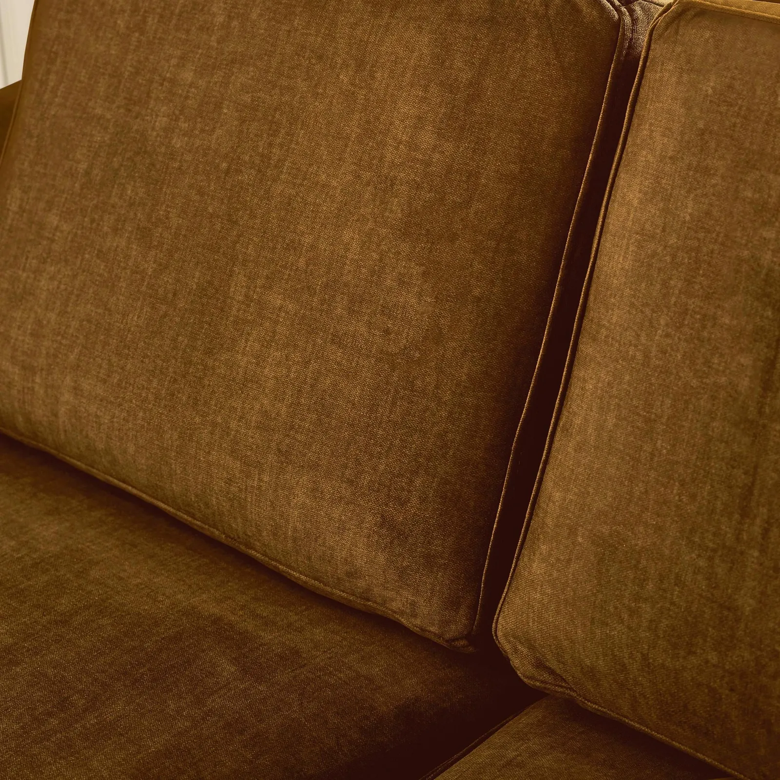 FurnitureboxUK Logan Fabric 2 Seater Sofa in Orange 4