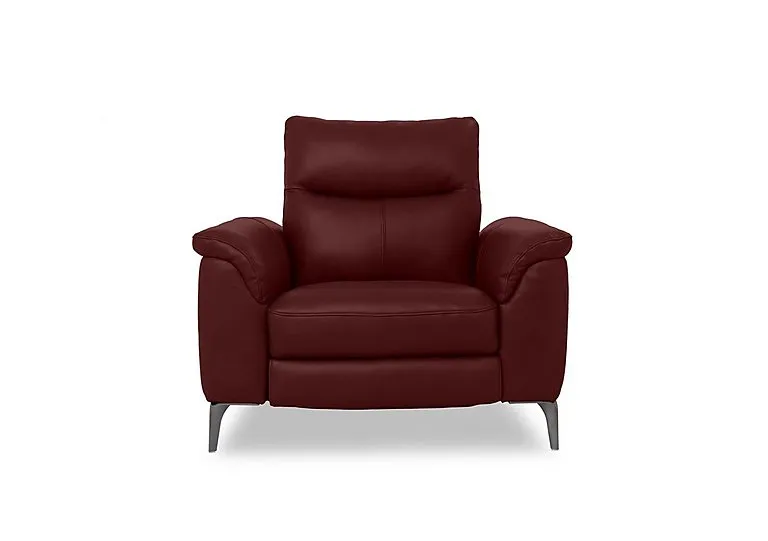 Morgan Leather Chair - Montana Ruby