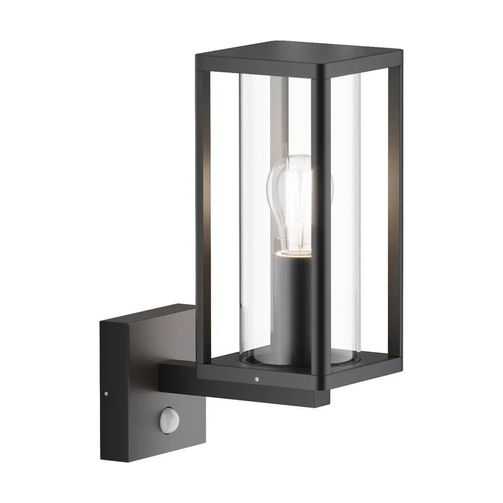 Netlighting Cell PIR Outdoor Wall Lantern Graphite IP65 1xE27 in Grey