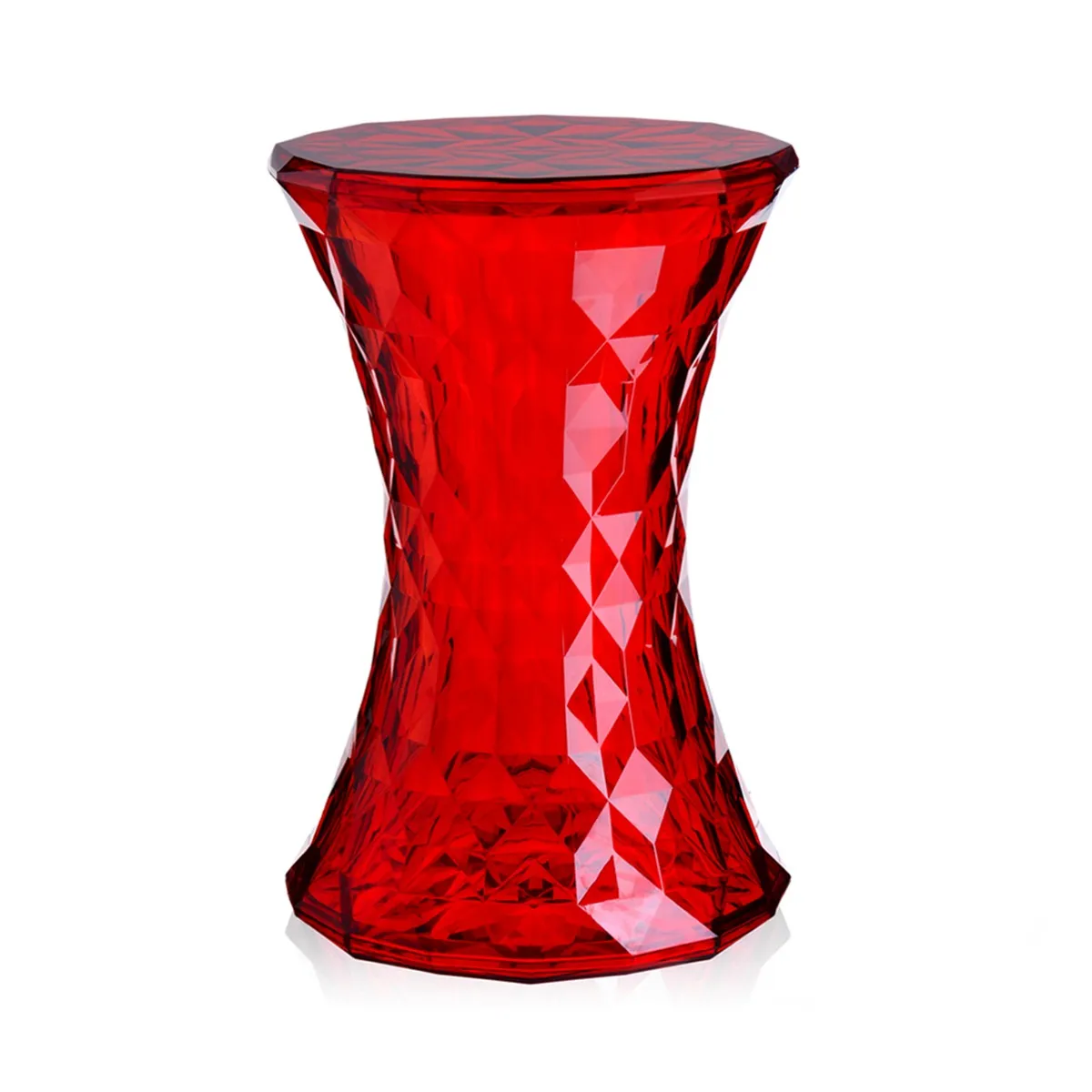 Kartell Stone Stool, Red Plastic | Barker & Stonehouse
