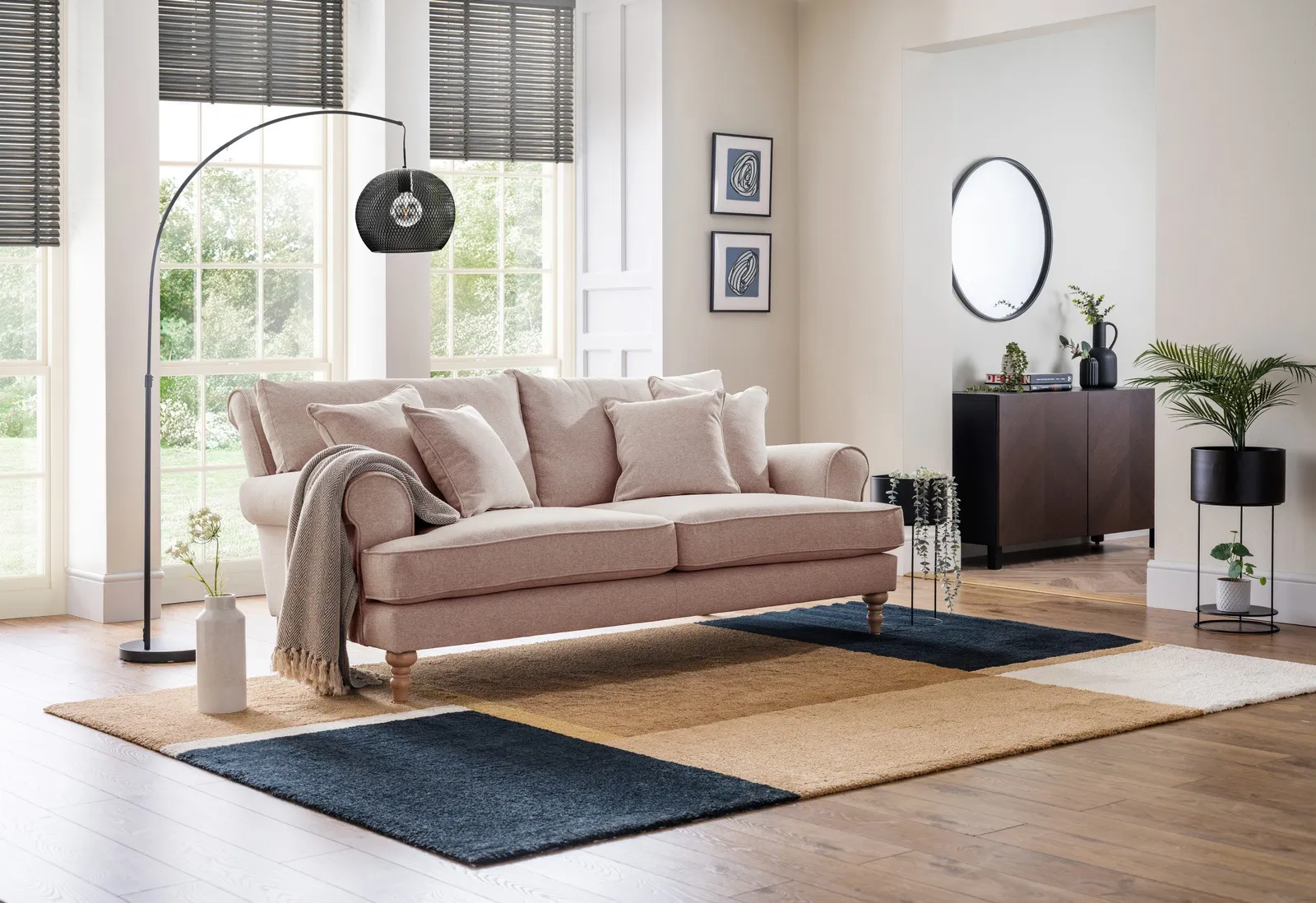 The Great Sofa Company Margot Medium Sofa Faro Soft Pink