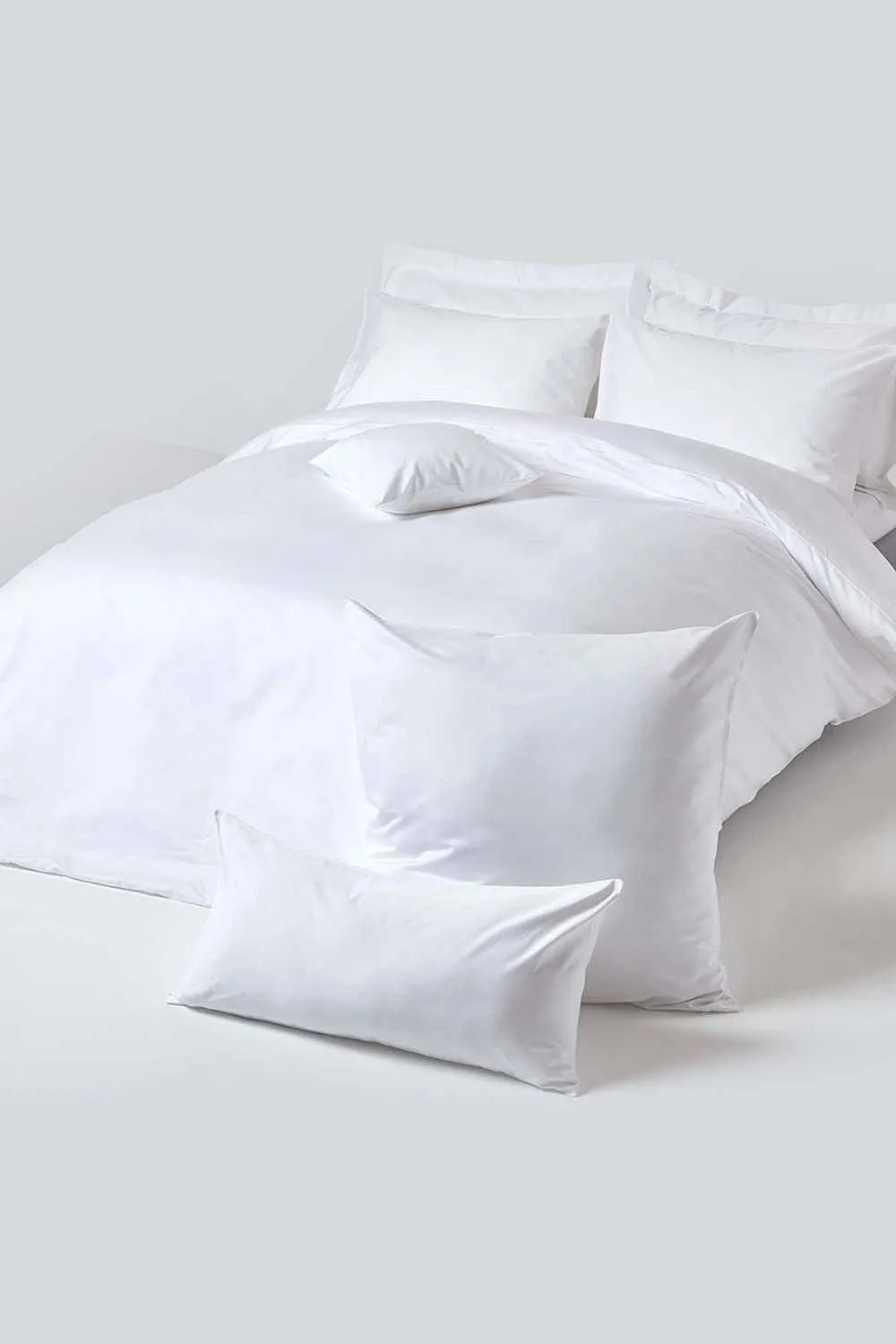 Homescapes Continental Egyptian Cotton Pillowcase 1000 TC, 60 x 60 cm in White 4
