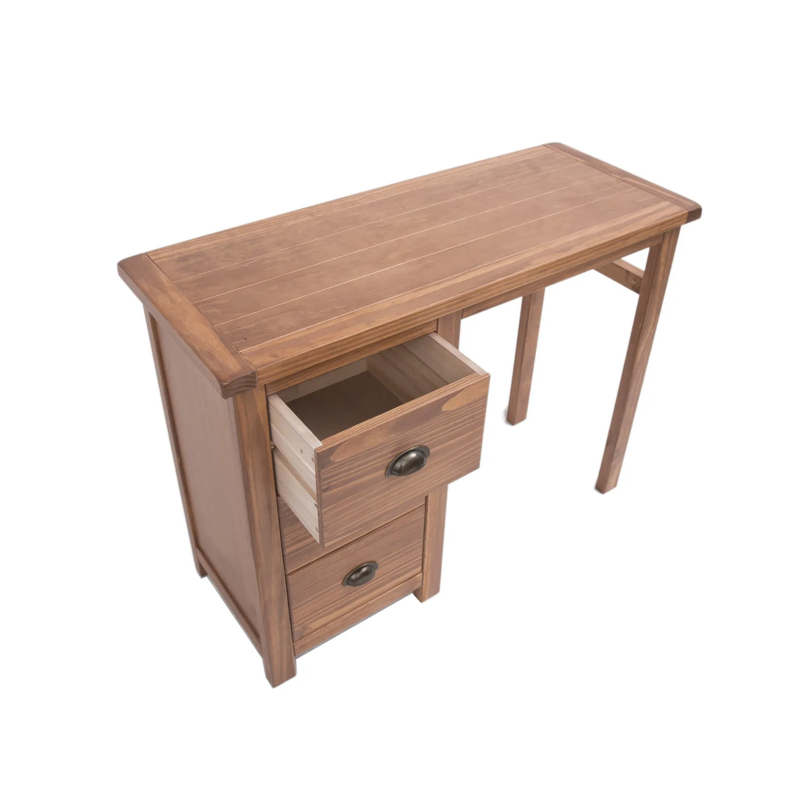 Cabinet Bits Padua 3 Drawer Dressing Table Set Brass Cup Handle in Brown 2