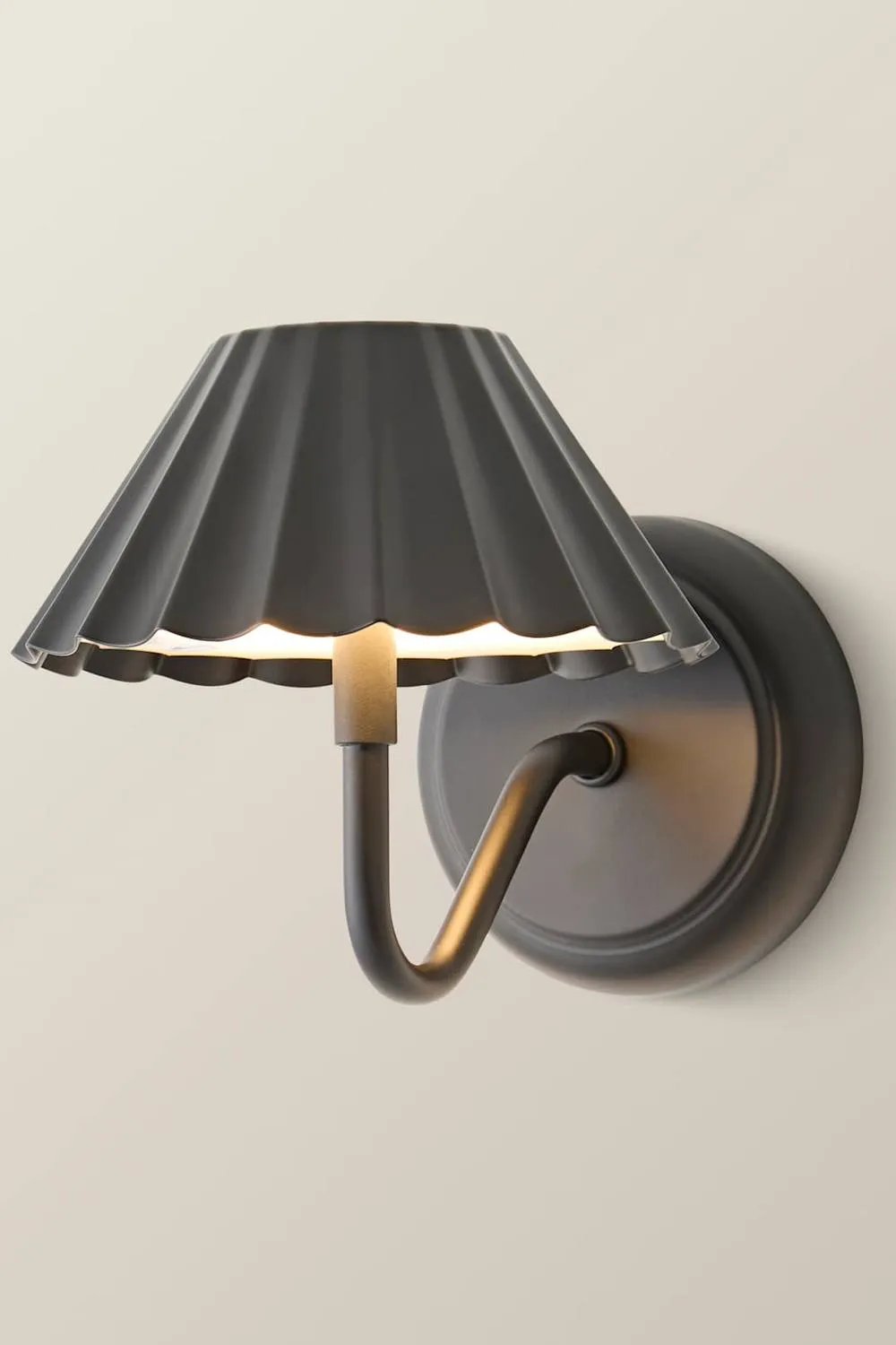 ValueLights Avery Portable Rechargeable Easy Fit Wall Light Fitting in Black 3