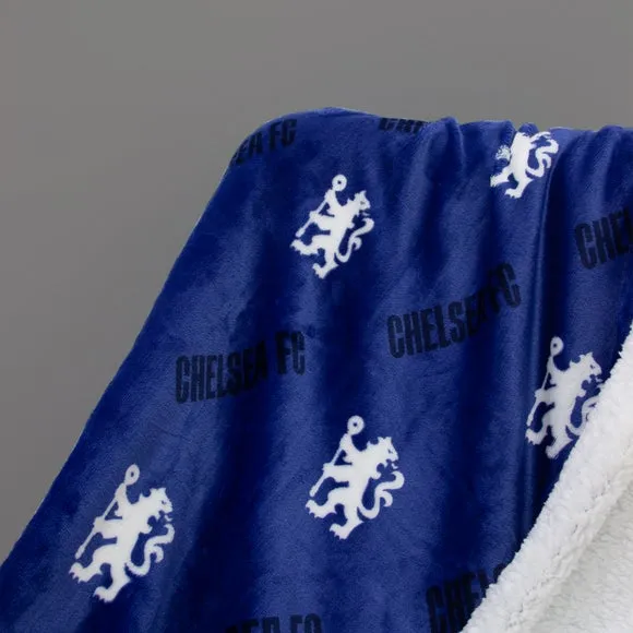 Chelsea Goal Sherpa Fleece Blanket 100cm x 150cm 5
