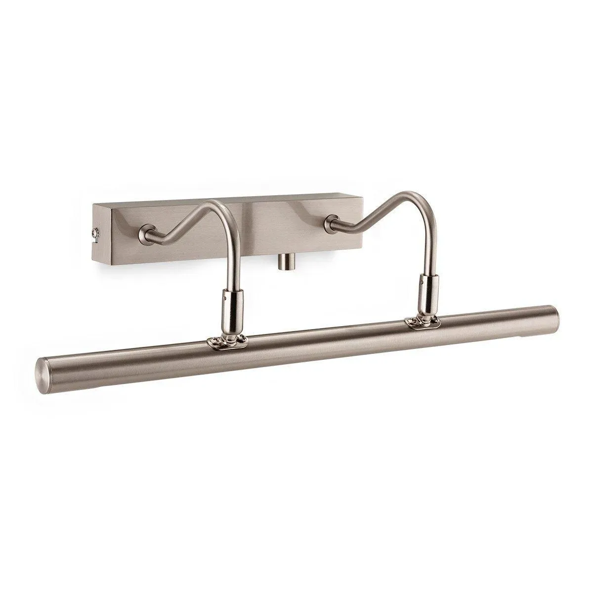 Netlighting LED 1 Light Picture Wall Light c w Dimmer Switch Brushed Steel in Grey