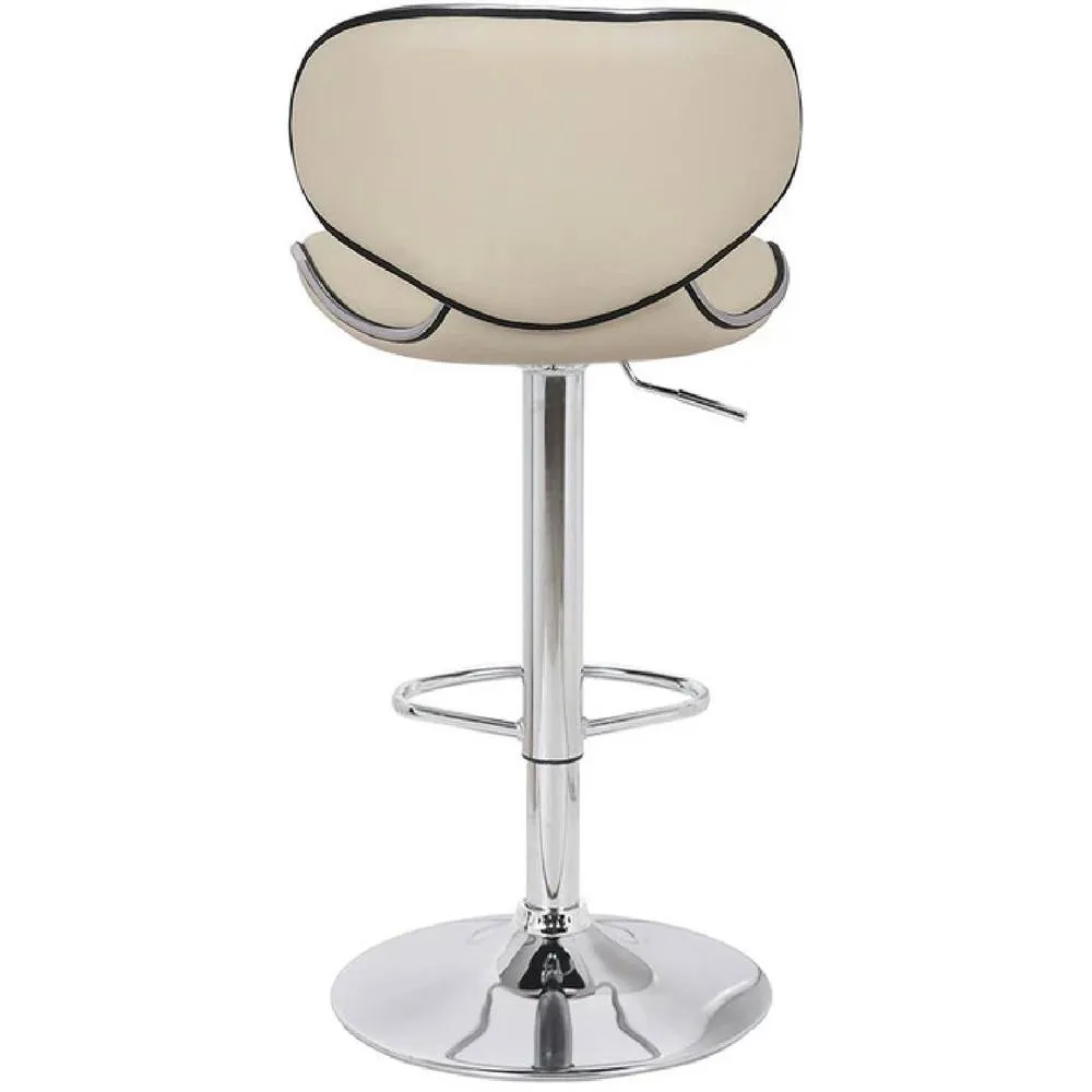 netfurniture Planet Cream Kitchen Breakfast Bar Stool Padded Height Adjustable 6