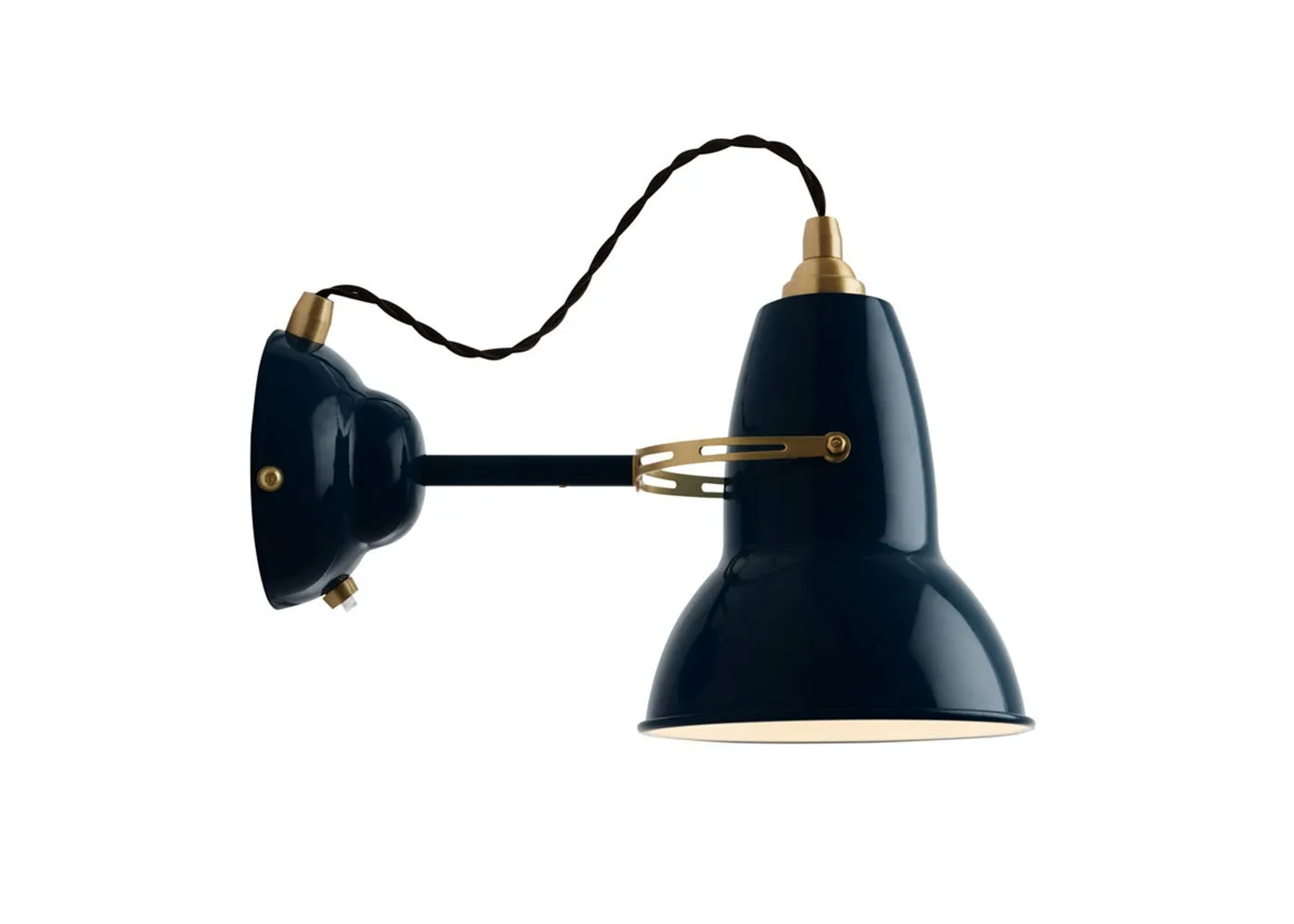 Anglepoise Original 1227 Wall Light Brass Ink Blue 1