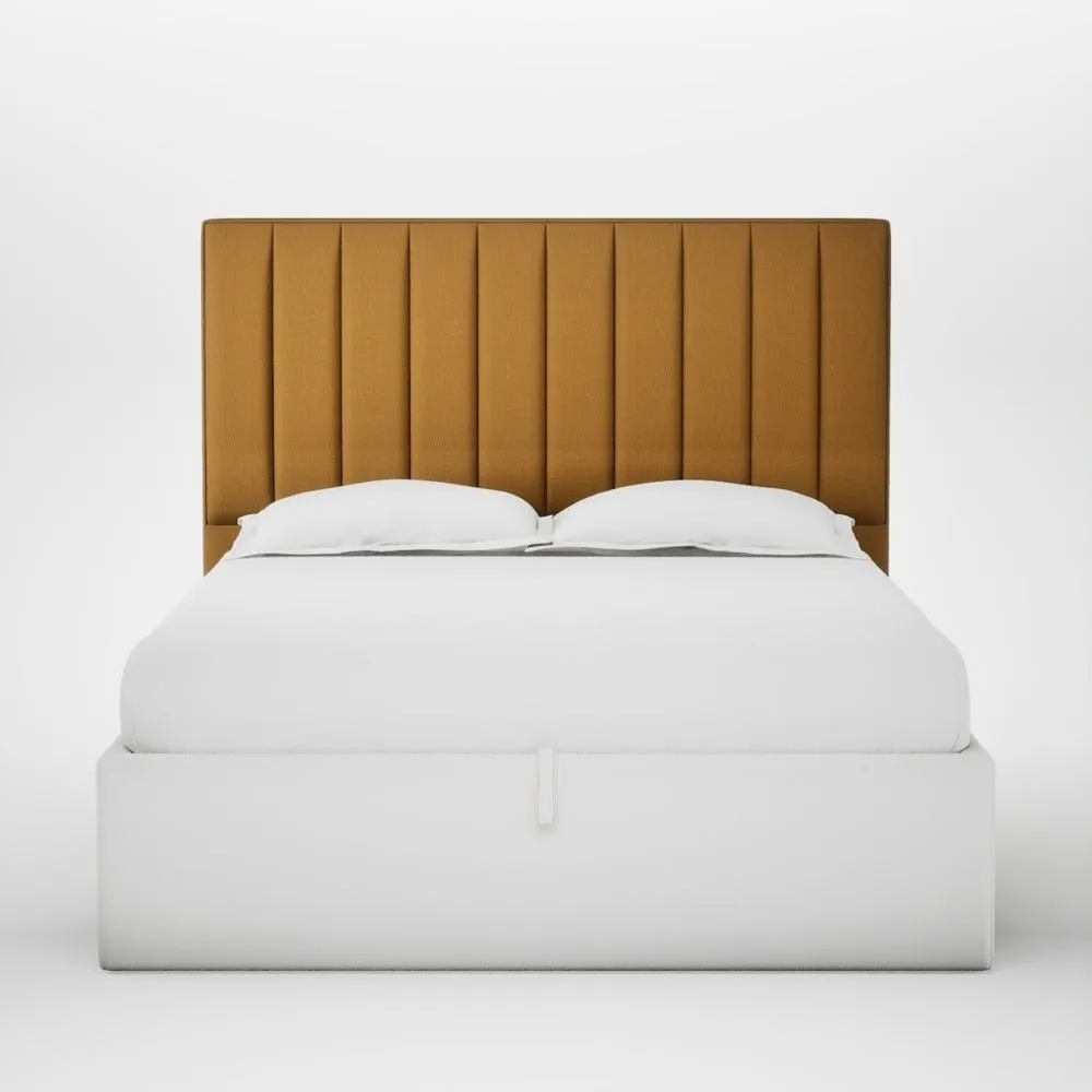Heal's Retta Headboard Lift Storage King Smart Cotton Linen Sahara 1