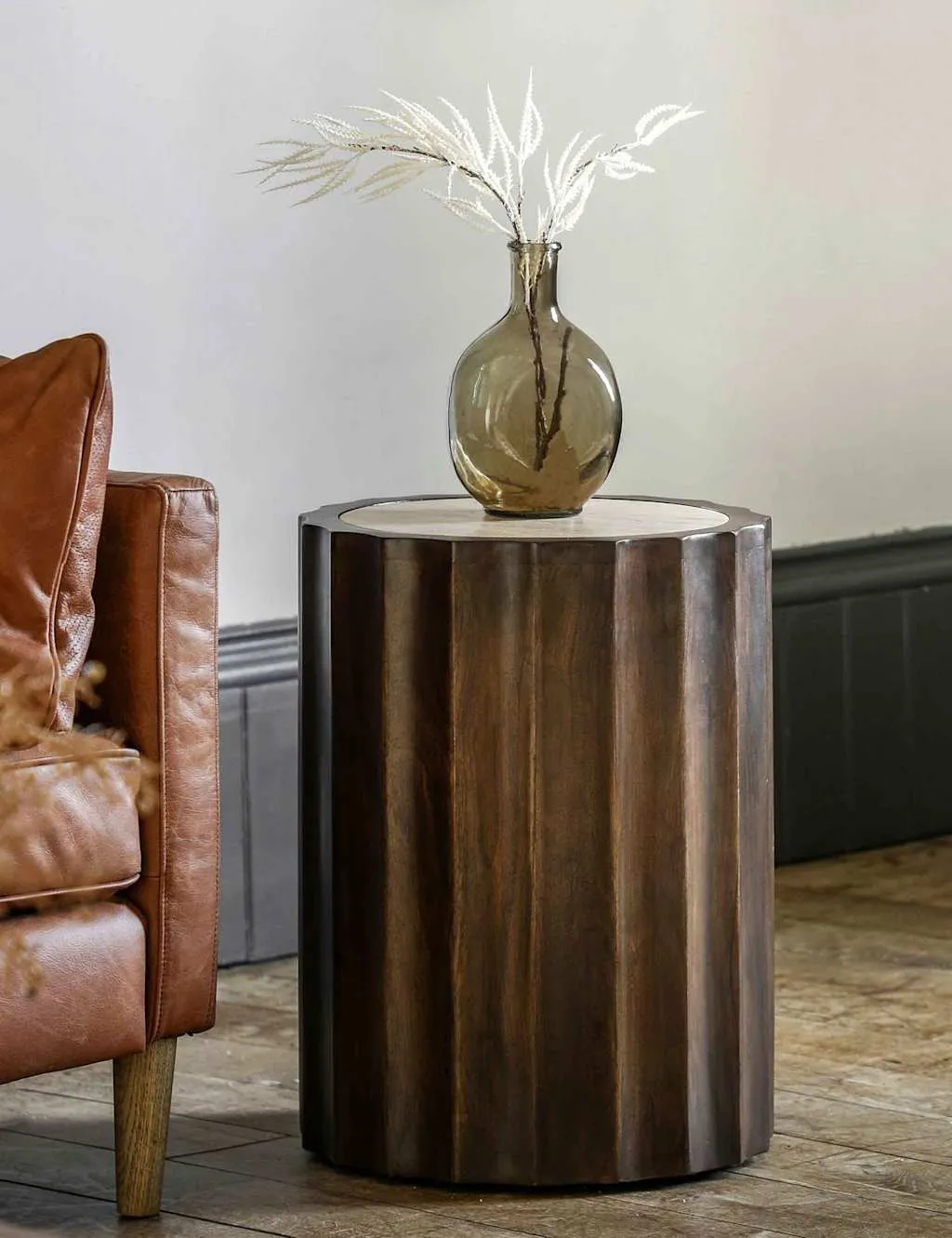 Gallery Direct Cascia Side Table Dark Brown
