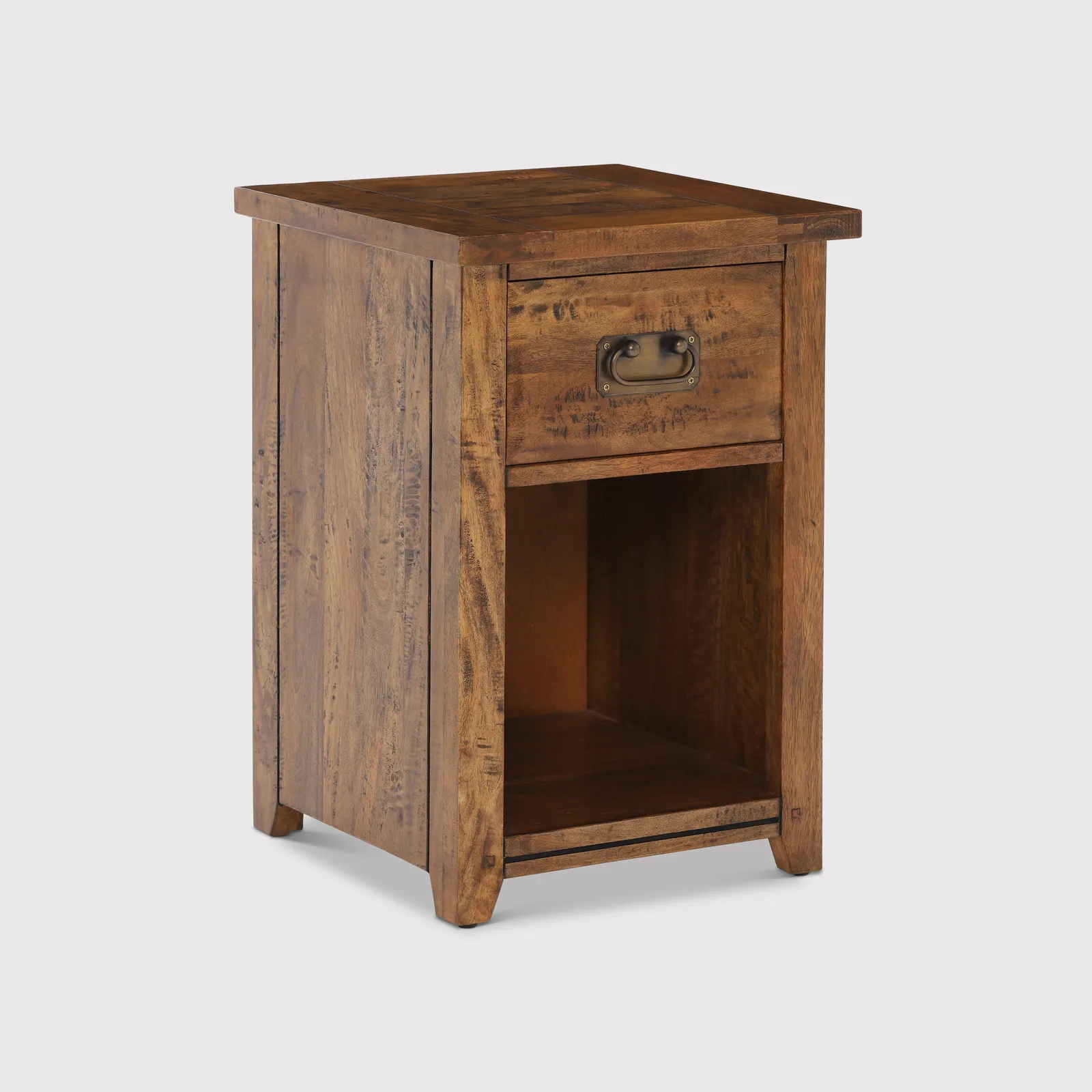 New Frontier 1 Drawer Bedside Table, Brown | Barker & Stonehouse