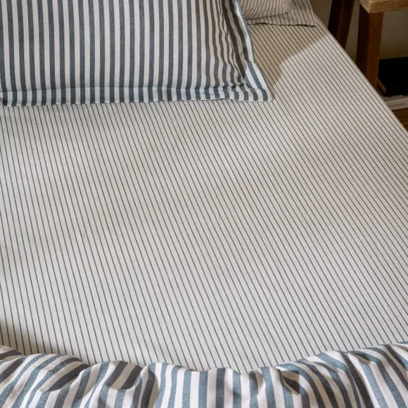 Hebden Narrow Stripe 100% Cotton Fitted Sheet 2