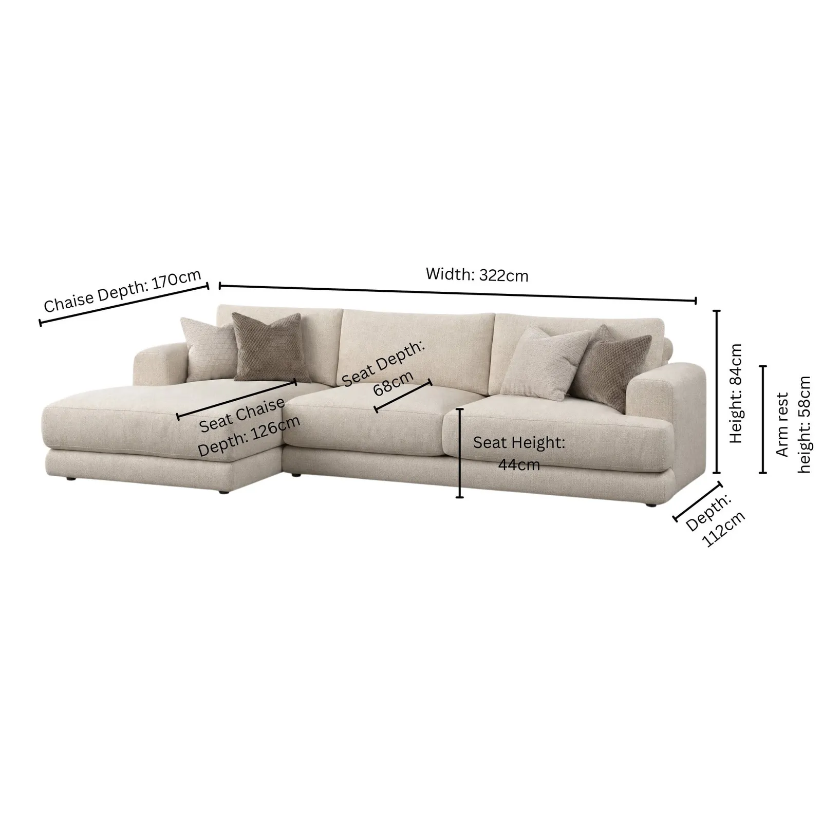 Lomax Large Chaise Sofa Lhf | Barker & Stonehouse 3