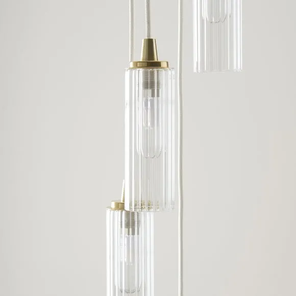 Dorma Henstone Ribbed 5 Light Adjustable Cluster Ceiling Light 3