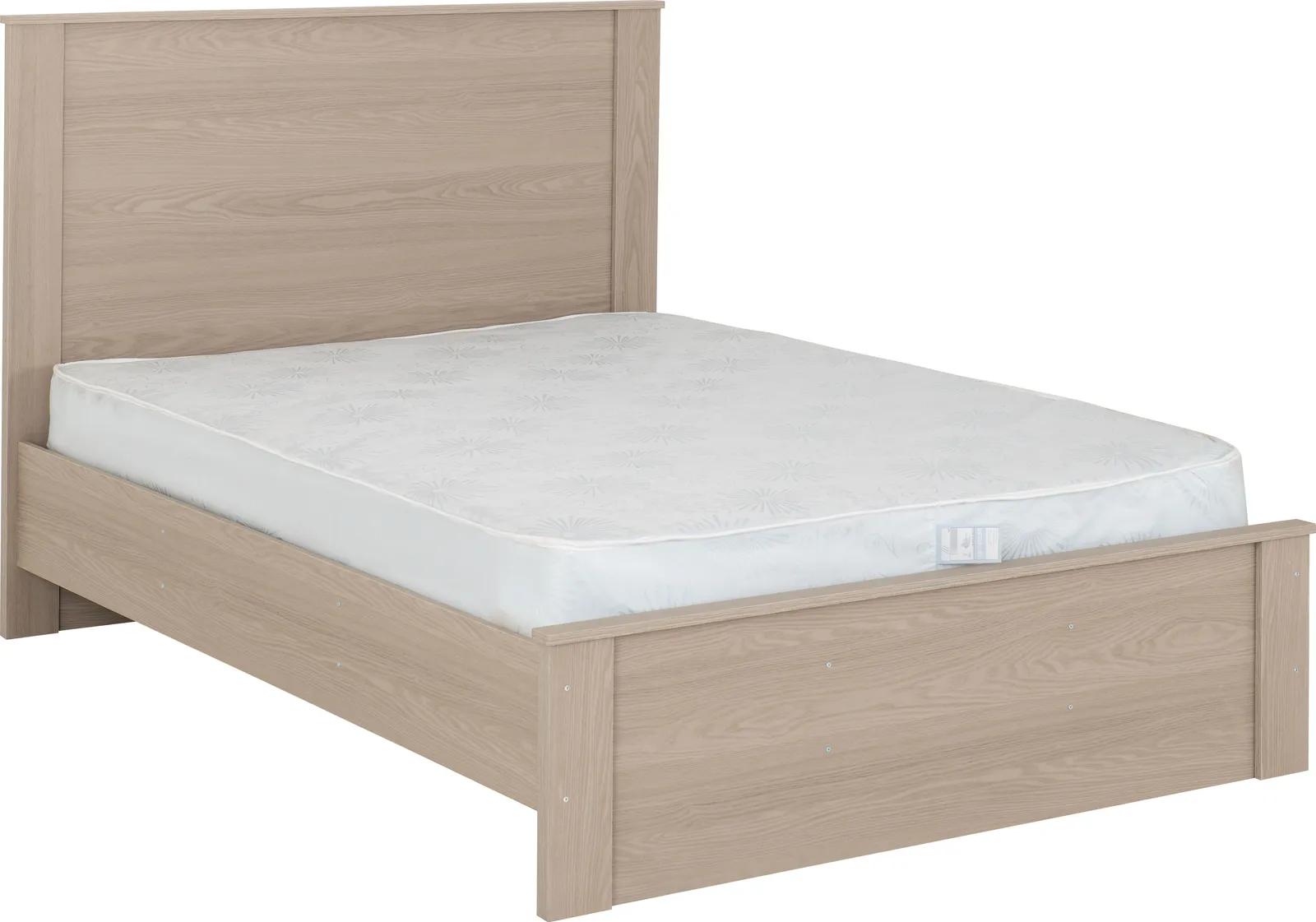 Seconique Paris 4'6 Double Bed in Light Grey 2