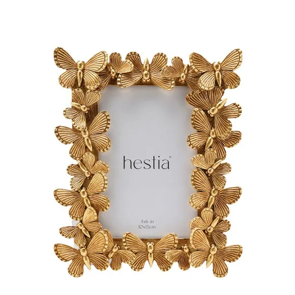 Hestia Gold Butterfly Photo Frame