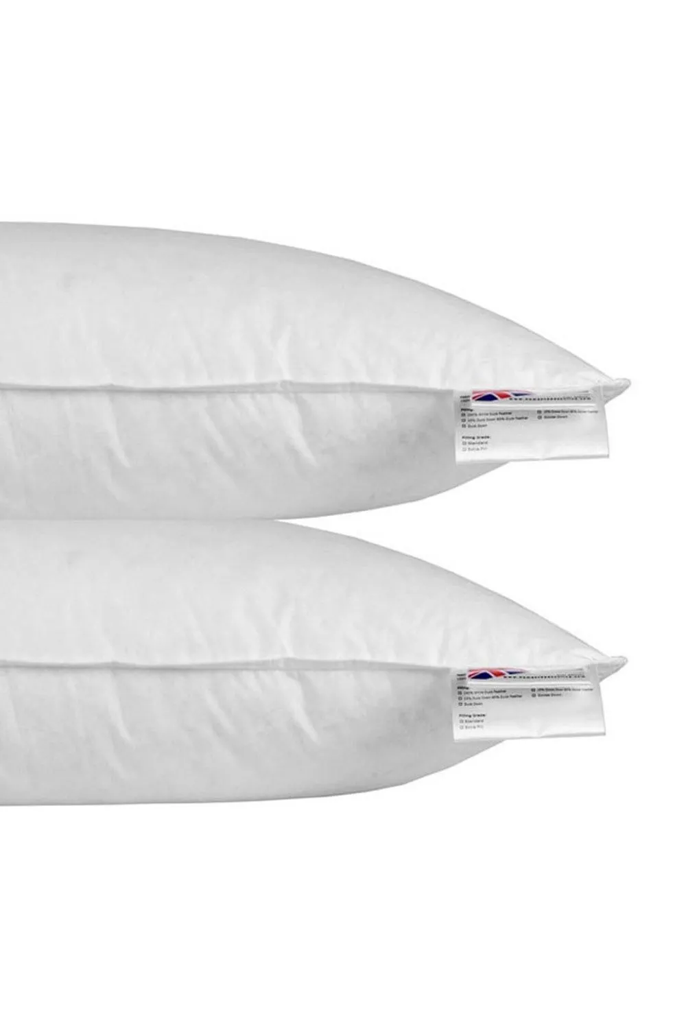 Homescapes Microfibre Euro Continental Pillow Pair - 40cm x 80cm (16"x32") in White 2