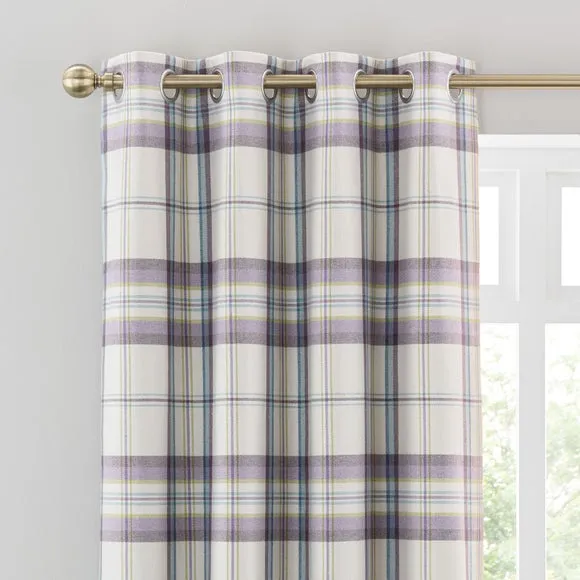 Henley Checked Eyelet Curtains 1