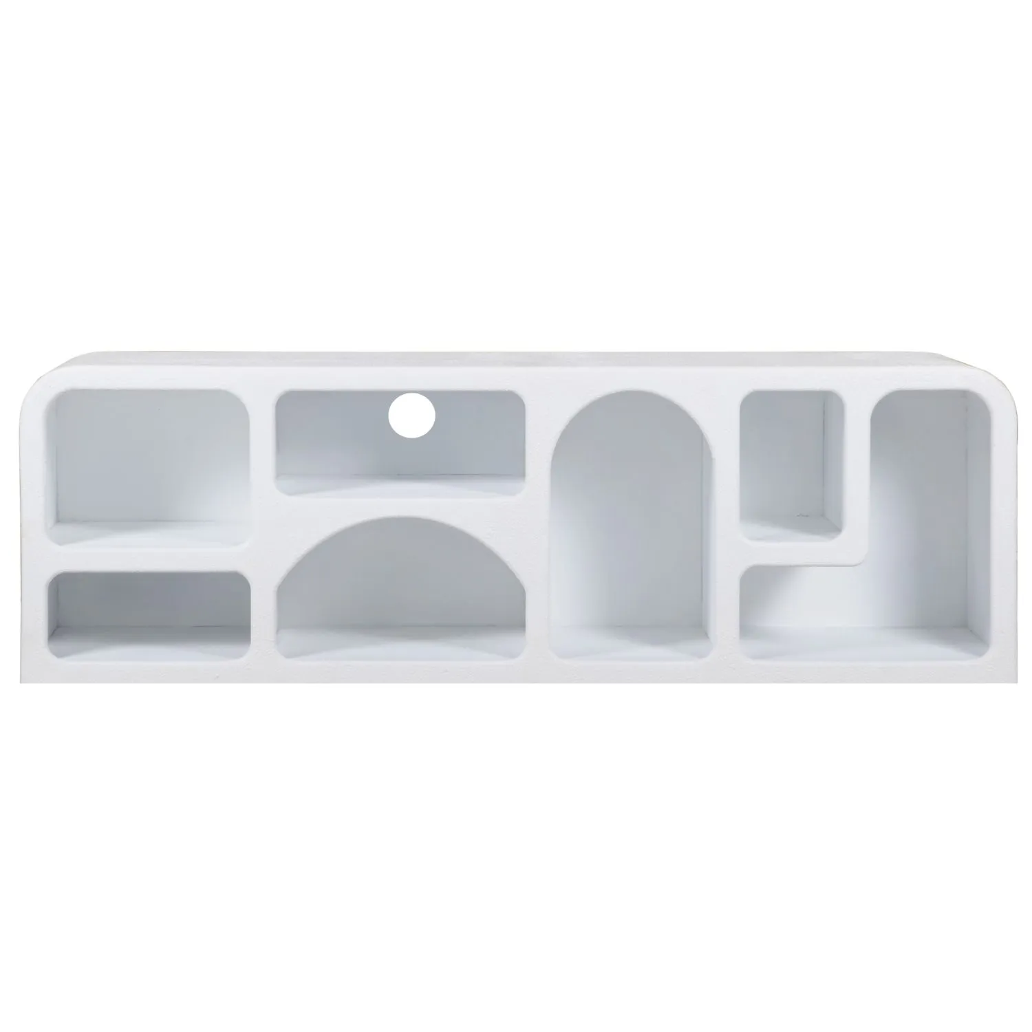 IH Design Udaipur Wood Large Tv Cabinet in White 2