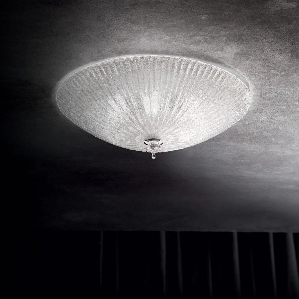Netlighting Shell 4 Light Indoor Wall Ceiling Light Chrome with Clear Glass E27 in Grey 2