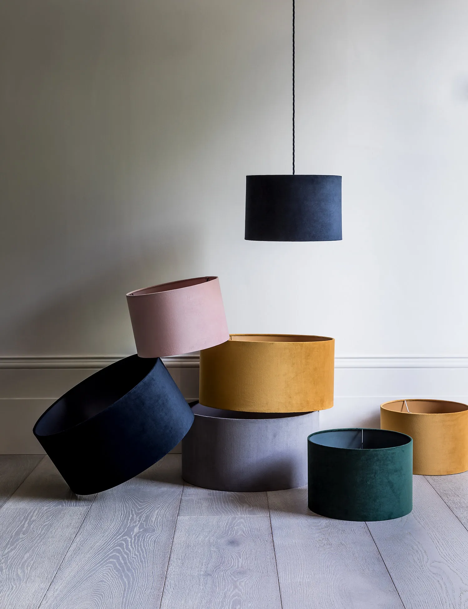 M&S Velvet Lamp Shade