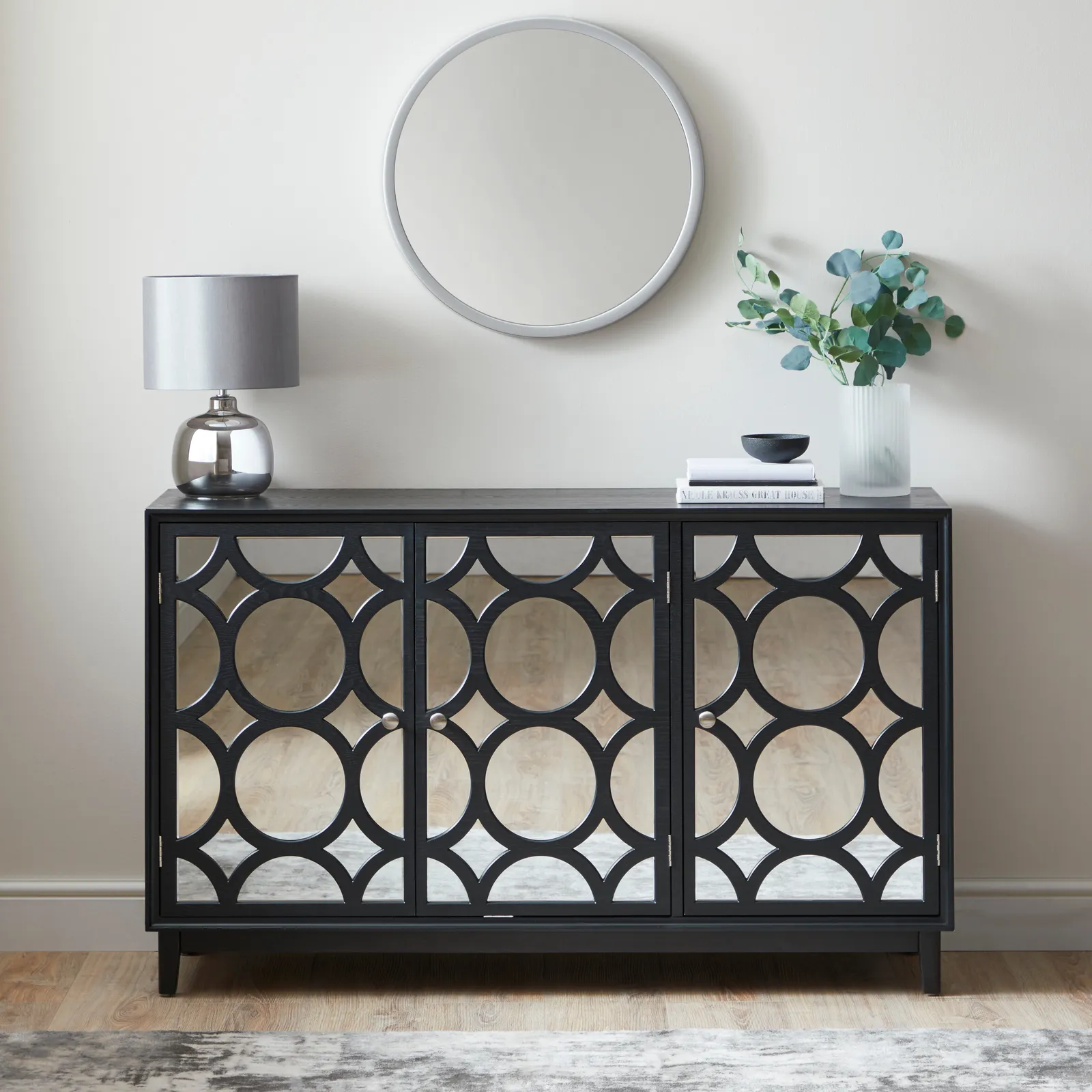 Delphi Large Black Sideboard Black
