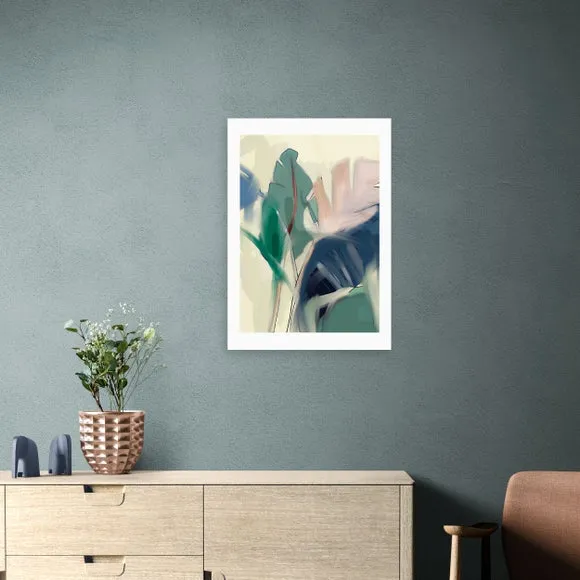 East End Prints Pastel Leaves Print 1