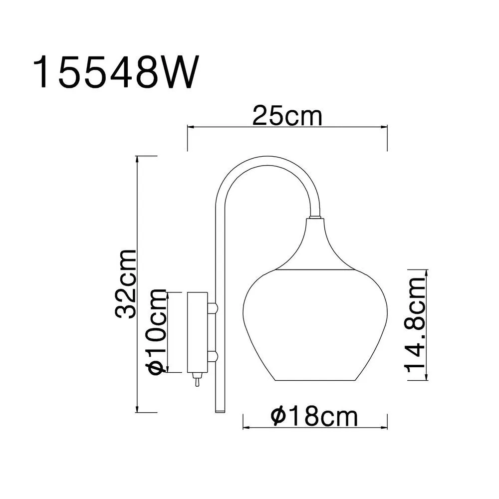 Netlighting Maxy Dome Wall Lamp Matt Black 1x E27 5