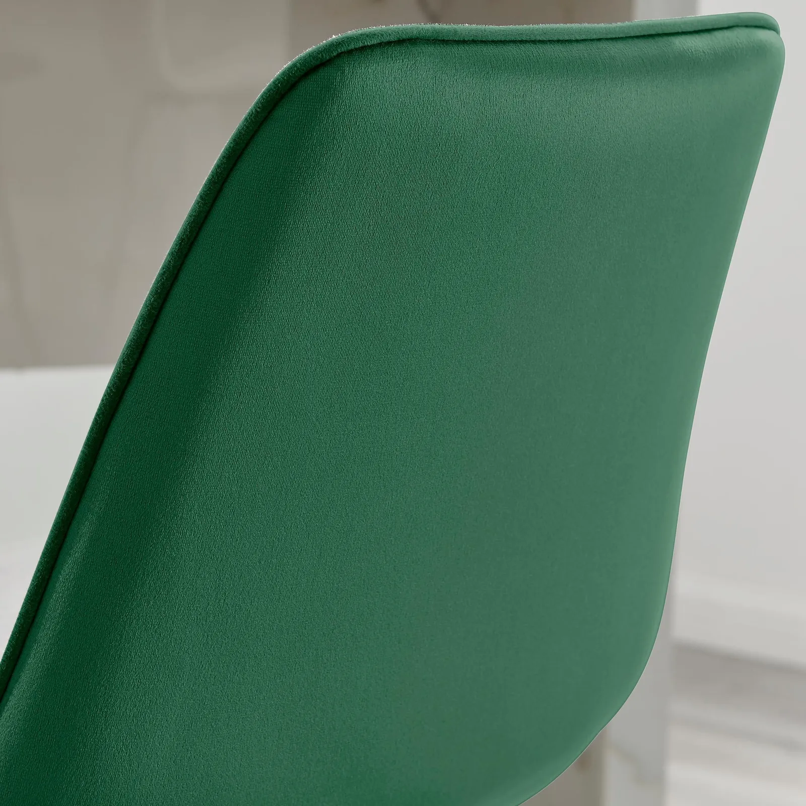 FurnitureboxUK Pesaro Set of 2 Velvet Silver Legs Counter Stools in Green 4