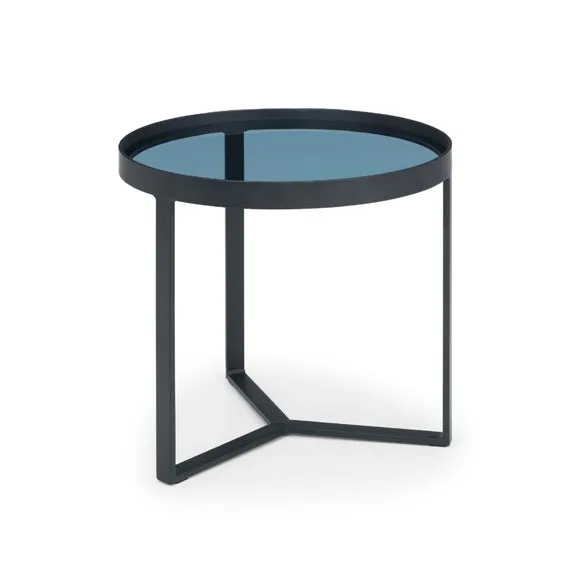 Loft Lamp Table, Smoked Glass 2