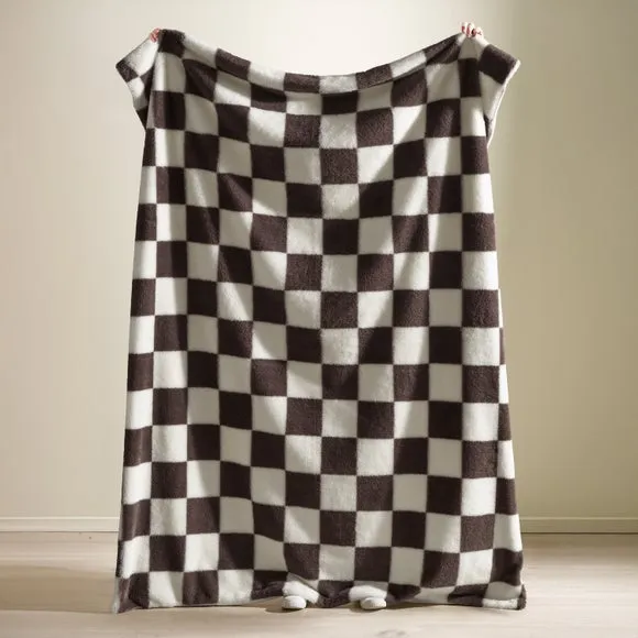 Cosy Soft Checkerboard Throw Blanket 130cm x 170cm 2