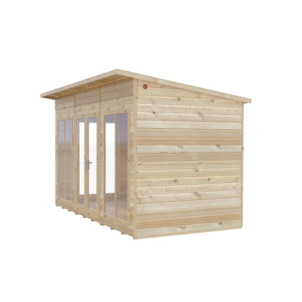 Shires Lela 12x6 Summerhouse - L185.8 x W357 x H228.4 cm in Light Brown 5