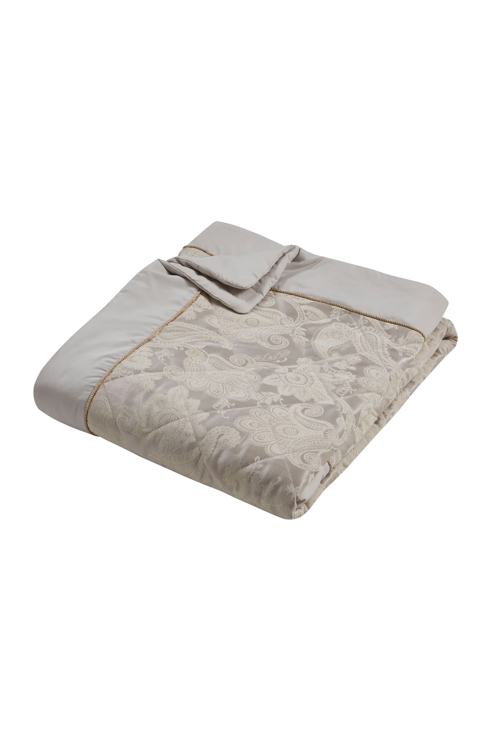 Catherine Lansfield 'Opulent Jacquard' Bedspread in Gold 4