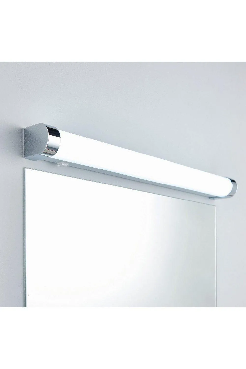 Netlighting Moda LED 1 Light Bathroom Wall White Ribbed Chrome Abs Plastic IP44 4