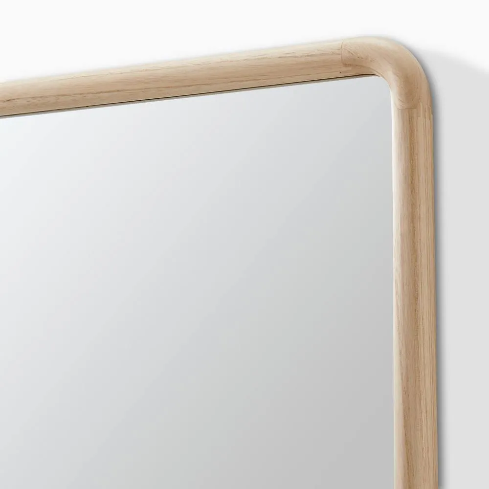 FurnitureboxUK Rowena Oak Wood Large 120x80cm Rectangle Wall Mirror in Light Brown 6