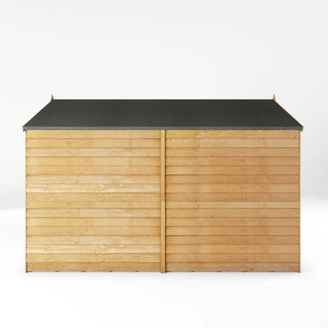 Mercia 10 x 6 Feet Overlap Apex Shed - L297 x W190.4 x H198.7 cm - Brown 4