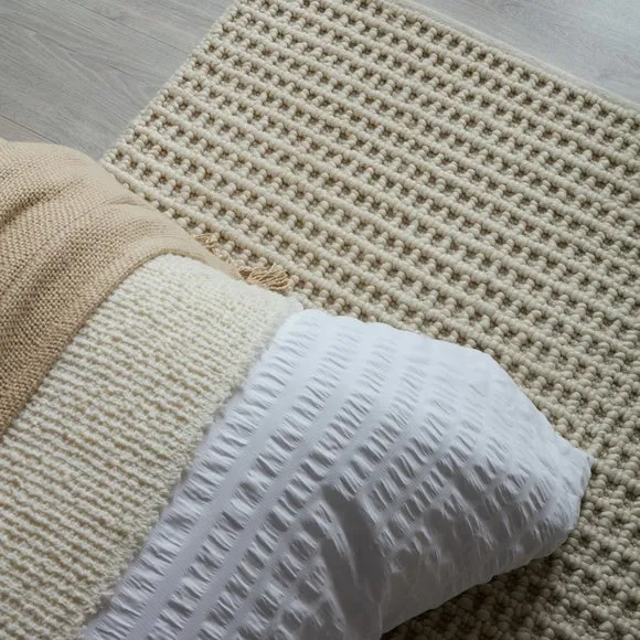 Wyatt Wool Textured Check Rug 6